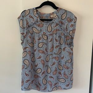Loft Outlet. Size Large. Light blue blouse.
